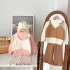 JINYONG2024 Nuevo conjunto de dos piezas para niña: suéter tejido y pantalón acampanado de punto, conjunto dulce con lazo para niña