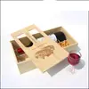 Comercio Exterior Transfronterizo Vino Tinto Champagne Caja Doble de Madera Empaque de Vino Caja de Regalo Caja de Madera para Vino Caja para Vino Extranjero