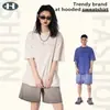 Camiseta Vintage Lavada de Color Sólido de Manga Corta, Resistente, Estilo Retro Americano, Corte Holgado, Estilo Unisex para Pareja, Versátil para Primavera y Verano