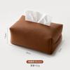 Caja de Pañuelos de Cuero Simple Creativa de Fábrica Fuente Sala de Estar Lujo Ligero Decorativo para el Hogar Caja de Papel
