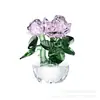 Artesanato de Cristal Enfeites Cristal Simulado Rosa Decorações para Casa Presente de Dia dos Namorados de Alta Qualidade Suprimento para Comércio Exterior