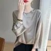 Camisa satinada de manga larga con cuello redondo para mujer, nuevo modelo 2026, elegante y sedosa, estiliza, versátil, adecuada para ir al trabajo, top básico