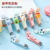 Tijeras de uñas personalizadas con dibujos animados para niñas, cortaúñas portátiles, herramientas de manicura plegables para el hogar, cortaúñas al por mayor