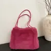 Bolso de Cubo de Felpa para Mujer Estilo Coreano Otoño Invierno Gran Capacidad Un Solo Hombro Casual Moda Nicho Viajes Bolso de Mano Bolso Tote