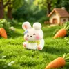 Micro-paisaje 3D Resina Corbata de Moño Conejo Conejito Animal Partículas Lindas Decoración de Escritorio Coche Pequeños Adornos Manualidades