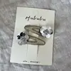 Pinza para el Cabello de Tela a Cuadros con Piedras de Azúcar y Diamantes de Imitación, Pinza para el Flequillo, Pinza BB, Pinza Lateral, Elegante Accesorio para el Cabello de la Frente para Mujeres