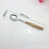 Juego de Cubiertos de Madera con Mango Creativo, Palillos y Cuchara Portátiles, Cubiertos para Estudiantes y Viajes, Cuchara y Palillos de Acero Inoxidable y Madera de Haya, Pieza Individual