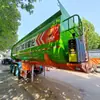 Fabricante Fabrica Ventas Transfronterizas de Camión Cisterna para Transporte de Cenizas Volantes de 3 Ejes Cuadrado de 40/50 Cilindro Hidráulico Volquete Tanque de Aceite Semirremolque