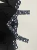 Vestido Estampado Nuevo Primavera y Verano 2025 Ropa Transfronteriza Europea y Americana Mono de Pierna Ancha Cruzado Vestido de Una Pieza Cintura Ceñida
