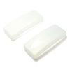 Estuche plegable para gafas de lectura, caja de plástico, estuche de cuero para gafas, gafas de antena, bolsa con cremallera, caja con clip, venta directa de fábrica, caja con espejo