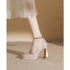 Zapatos de Plataforma Impermeables Cortos de Tacón Alto Barbie para Mujer Zapatos de Fotografía Documental Zapatos de Novia Champagne Zapatos de Boda Zapatos Individuales