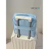 Bolsa cosmética de aspecto elegante con múltiples capas, gran capacidad, bolsa portátil de almacenamiento de artículos de tocador para viajes, estuche para lápices de viaje