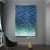 Pintura Decorativa Xadrez Colorido Abstrato Verde Azul Grande Pintura de Chão Mural de Luxo Leve Pintura Suspensa de Fundo para Sofá da Sala de Estar