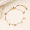 Pulseiras Geométricas de Aço Titânio com Zircônia Colorida em Múltiplos Estilos para Mulheres, Banhadas a Ouro 18K, Não Desbotam, Joias Modernas e Versáteis