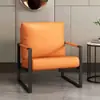 Silla Sofá Individual de Lujo Ligero al por Mayor Estilo Nórdico para Sala de Estar Dormitorio en Casa Sofá Perezoso de Hierro Silla de Oficina para Negociación