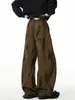 Calça Jeans Masculina Tie-Dye Lavada Desgastada Primavera e Outono High-End Vintage Retro Solta Wide-Leg Comprimento Total