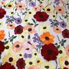 Tecido Bordado de Renda com Flores Multicores Novo de 2022 Moda Vestido de Casamento Feminino Tecido Bordado Cheongsam