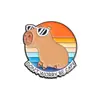 Nuevo Broche Lindo de la Serie Capibara Set Creativo y Único de Insignias con Forma de Caricatura de Capibara