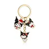 Lindo llavero de Kitty de Sanrio, colgante para mochila, accesorio para bolso, decoración para estudiantes y novias, Kuromi de dibujos animados para niñas