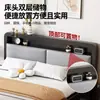Cama con estructura de hierro para viviendas de alquiler, cama de hierro extra gruesa y resistente, cama simple de lujo ligero para dormitorio ensamblada, cama de hierro forjado, cama de hierro engrosada y resistente