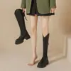 Botas Longas da Moda para Mulheres, Botas de Inverno 2024, Novas Botas de Cavaleiro com Salto Grosso, Versáteis Antiderrapantes de Solado Grosso que Aumentam a Altura e Alongam as Pernas, Botas Doces