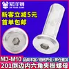 Tuerca hexagonal de acero inoxidable 201 con borde invertido para madera contrachapada, tuerca de seguridad con borde biselado, tuerca para tornillo de muebles M3/M5/M6