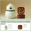 Quemador de Incienso Pequeño de Cerámica Fulu Calabaza Portainciensos Quemador de Aromaterapia Adorno Pequeño Estilo Zen para Interiores del Hogar Bandeja de Incienso para Mesa de Té China
