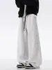 Calça de Moletom Masculina Estilo Americano para Primavera e Outono, Caimento Solto, Marca da Moda, Calça Esportiva de Perna Reta, Calça Longa Casual Pesada de Alta Qualidade, Moderna