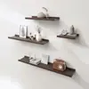 Estante de Pared de Madera Maciza para Sala de Estar, Comedor, Dormitorio, Estante Decorativo para Pared de Fondo Montado en la Pared, Estante Recto para Uñas