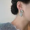 Aretes de Borla de Perlas en Forma de Racimo de Uvas para Mujer, Retro Elegantes, Versátiles y de Alta Gama, Aretes de Perlas Rosa Manta