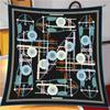 Novo lenço quadrado geométrico de primavera e verão, acessórios de cabelo de fita feminina, lenço para amarrar bolsa, faixa de cabelo estampada, lenço de seda, atacado