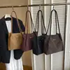 Bolso Tote Esmerilado Estilo Coreano 2025 Invierno Nueva Moda Bolso de Hombro Versátil Estilo Perezoso Bolso de Mano de Gran Capacidad para Mujeres