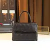 Bolso Tejido a Mano de Diseño Exclusivo para Mujer, Maletín Sencillo y Elegante para el Trabajo, Bolso de Mano Casual y Versátil de Gran Capacidad