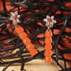 Brincos de letras de cinco estrelas de liga de gota de óleo de Halloween personalizados transfronteiriços, brincos femininos simples e elegantes