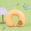 Almohada de Espuma Viscoelástica en Forma de U de Dibujos Animados de Panda Almohada de Viaje Almohada Portátil Almohada para el Cuello Cervical Almohada para la Siesta de Estudiantes Almohada de Dibujos Animados en Forma de U
