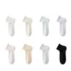 Medias de seda para mujer con aroma a camelia, calcetines cortos de malla fina transpirables para primavera y verano, calcetines de encaje para mujer resistentes al olor y absorbentes del sudor