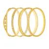 Pulsera Combinada de Acero Inoxidable con Hebilla de Diamante de Zirconia de una Sola Fila Moda Europea y Americana Joyería de Mano Genial Chapada en Oro de 18K Sin Decoloración