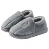 Pantuflas cálidas de algodón para personas mayores, uso interior y exterior de invierno para hombres, pantuflas de felpa antideslizantes para mujeres