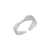 Anel Dupla Camada Cruzado Estrela Irregular S925 Prata Feminino Simples Fashionável Personalidade Exquisito Aberto Ajustável J5339