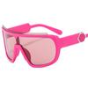 Moda europea y americana gafas de montura grande bola cool gafas de sol de una sola pieza para montar gafas de sol para hombre y mujer 891