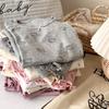 Ropa de Casa para Niños Primavera y Verano Nuevo Pequeña Impresión Modal Clase A Tejido Desnudo Coreano Traje de Pijama para Niñas