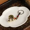 Llavero de Monedas de los Cinco Emperadores Colgante Grande de Calabaza de Cobre Macizo para Llave de Coche de Hombres y Mujeres Trenzado Suministro Directo del Fabricante