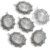 Accesorios para Joyería DIY 25*18mm Diámetro Interior Piedra del Tiempo Base Ovalada Colgante de Collar C13