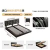 Cama Alta Especial de Waffle Tongyu Cama Ultra Delgada Mesita de Noche Apartamento Pequeño Dormitorio Principal Estilo Retro de Cuero Cama Doble para Boda