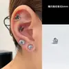 Coleção de Brincos de Aço Titânio Preto para Mulheres com Studs Únicos para Hélice e Concha Auricular