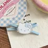 Estilo Japonês e Coreano Fofo Gato KT Pele Laço Bico de Pato Presilha Ins Coração de Menina Doce Franja Lateral Desenho Animado Acessório de Cabeça Grampo de Cabelo