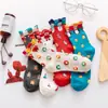 Nuevos calcetines de punto de canalé tridimensionales de Otoño e Invierno para mujer, calcetines navideños de dibujos animados, calcetines de pingüino, calcetines de algodón con personalidad para mujer de media pantorrilla