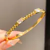 Pulseira com Fivela de Encaixe em Forma de Cobra Banhada a Ouro Real 18K Moda Retrô Pulseira Elegante Luxo Acessível Joias de Alta Qualidade para Mulheres