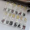 Accesorios de Aleación para Uñas con Forma de Cruz de 6 Piezas, Estilo Punk de Moda con Pedrería, Decoración de Uñas al por Mayor