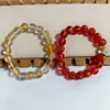 Pulsera de Transferencia del Dios de la Riqueza de Cinco Vías Pulsera de Bola del Dios de la Riqueza Transparente Amarilla Pulsera de Transmisión en Vivo de Amazon Transfronteriza Suministro al Por Mayor